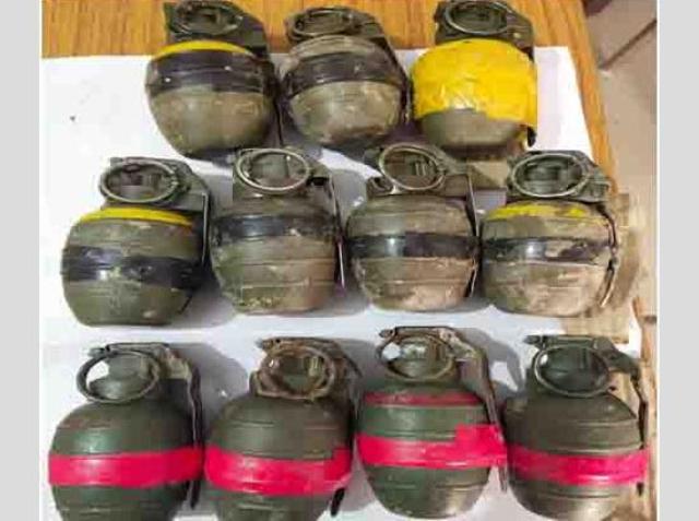 PUNJAB POLICE & BSF SHOOT AT INCOMING PAK DRONE NEAR GURDASPUR BORDER, 11 ARGES-84 HAND GRENADES DROPPED BY DRONE SEIZED