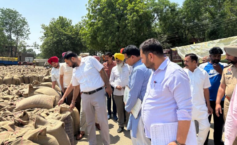 ਡਿਪਟੀ ਕਮਿਸ਼ਨਰ ਵੱਲੋਂ ਦਾਣਾ ਮੰਡੀ ਗੁਰਦਾਸਪੁਰ ਦਾ ਕਣਕ ਦੀ ਖਰੀਦ ਦਾ ਜਾਇਜਾ