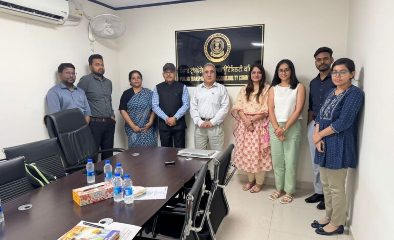 ਨਾਗਰਿਕ-ਕੇਂਦਰਿਤ ਸ਼ਾਸਨ ਦੀ ਮਜ਼ਬੂਤੀ ਲਈ ਐਨਸੀਜੀਜੀ ਟੀਮ ਵੱਲੋਂ ਪੰਜਾਬ ਪਾਰਦਰਸ਼ਤਾ ਕਮਿਸ਼ਨ ਦਾ ਦੌਰਾ