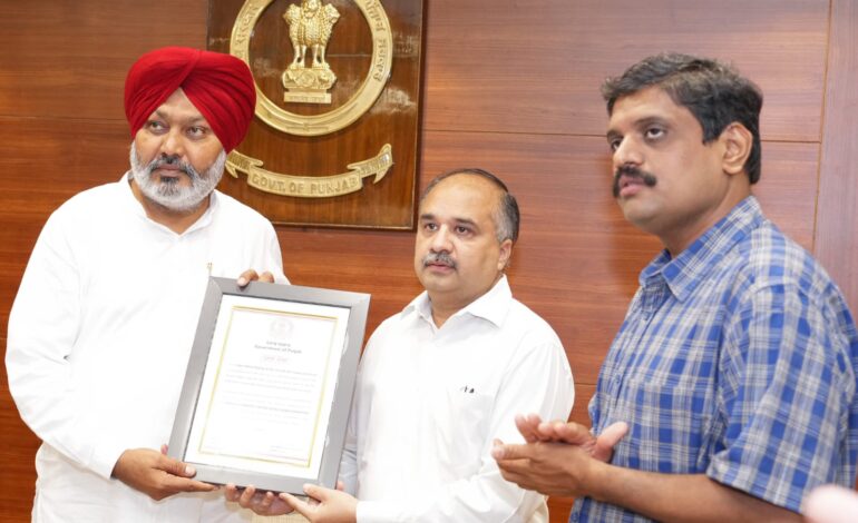 ਪੰਜਾਬ ਵੱਲੋਂ ਜੂਨ ਵਿੱਚ 44.44% ਅਤੇ ਵਿੱਤੀ ਸਾਲ 2025-26 ਦੀ ਪਹਿਲੀ ਤਿਮਾਹੀ ਵਿੱਚ 27% ਦੀ ਰਿਕਾਰਡ ਤੋੜ ਜੀ.ਐਸ.ਟੀ ਵਿਕਾਸ ਦਰ ਹਾਸਿਲ: ਹਰਪਾਲ ਸਿੰਘ ਚੀਮਾ