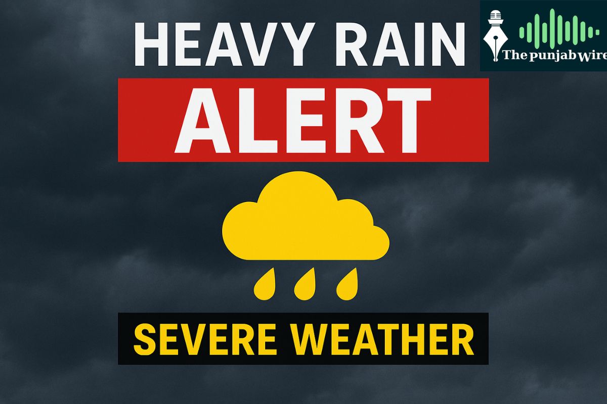 ਪੰਜਾਬ ਵਿੱਚ ਅੱਜ ਭਾਰੀ ਮੀਂਹ ਦੀ ਚੇਤਾਵਨੀ, ਕਈ ਜ਼ਿਲ੍ਹਿਆਂ ਵਿੱਚ ਹਾਈ ਫੇਰ ਅਲਰਟ ਜਾਰੀ