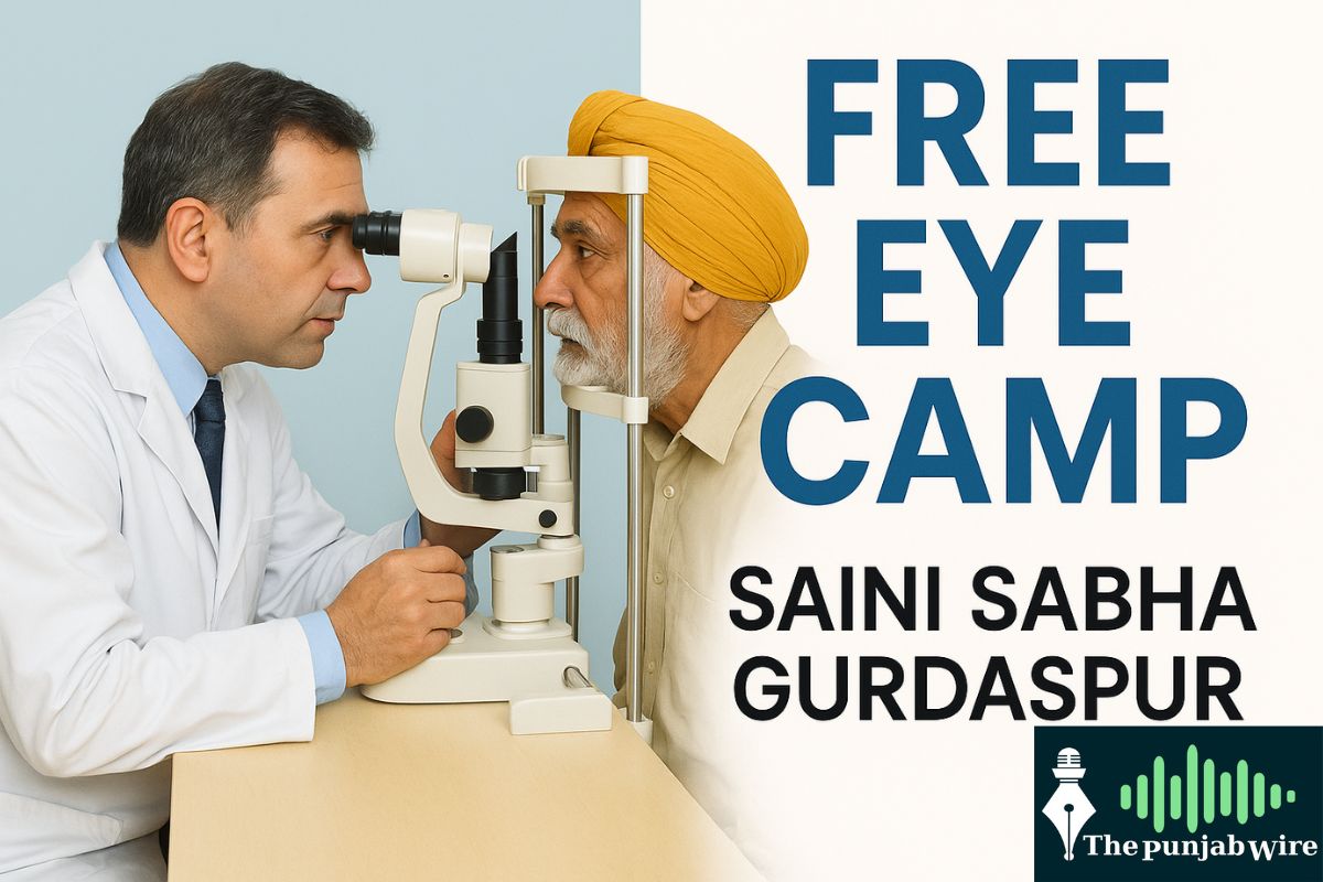ਸੈਣੀ ਸਭਾ ਗੁਰਦਾਸਪੁਰ ਵੱਲੋਂ ਬਾਬਾ ਸ੍ਰੀ ਚੰਦ ਜੀ ਦੇ 531ਵੇਂ ਜਨਮ ਦਿਹਾੜੇ ਨੂੰ ਸਮਰਪਿਤ ਲਗਾਇਆ ਜਾਵੇਗਾ ਫ੍ਰੀ ਅੱਖਾ ਦਾ ਕੈਂਪ