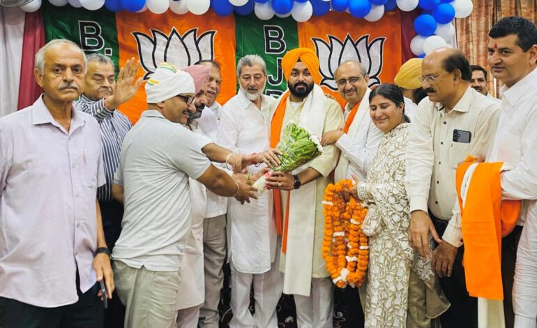 ਬਘੇਲ ਸਿੰਘ ਬਾਹੀਆਂ ਨੂੰ ਸੌਂਪੀ ਭਾਜਪਾ ਦੇ ਜ਼ਿਲ੍ਹਾ ਪ੍ਰਧਾਨ ਦੀ ਜ਼ਿੰਮੇਵਾਰੀ