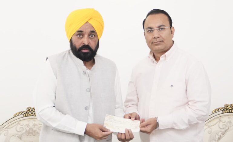 ਪੰਜਾਬ ਕ੍ਰਿਕਟ ਐਸੋਸੀਏਸ਼ਨ ਵੱਲੋਂ ਮੁੱਖ ਮੰਤਰੀ ਰਾਹਤ ਕੋਸ਼ ਲਈ ₹25 ਲੱਖ ਦੀ ਸਹਾਇਤਾ