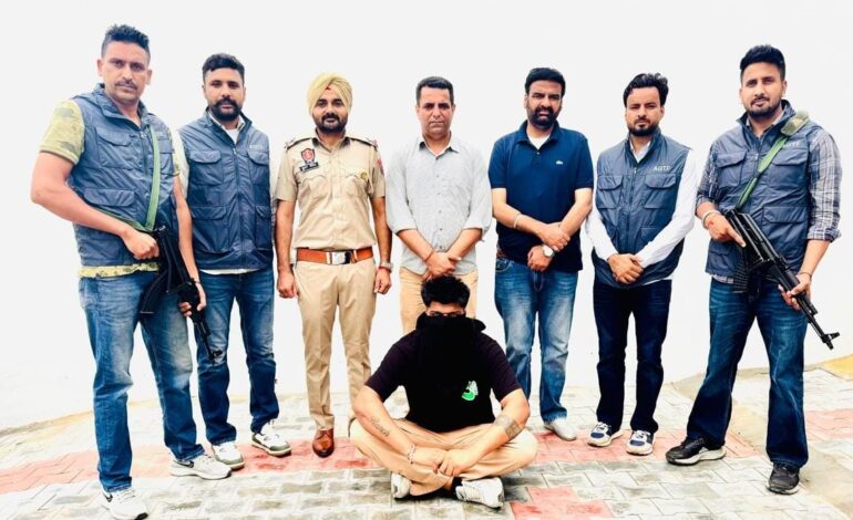 ਗੈਂਗਸਟਰ ਗੋਲਡੀ ਬਰਾੜ ਦਾ ਸਾਥੀ ਪੰਜ ਪਿਸਤੌਲਾਂ ਸਮੇਤ ਕਾਬੂ