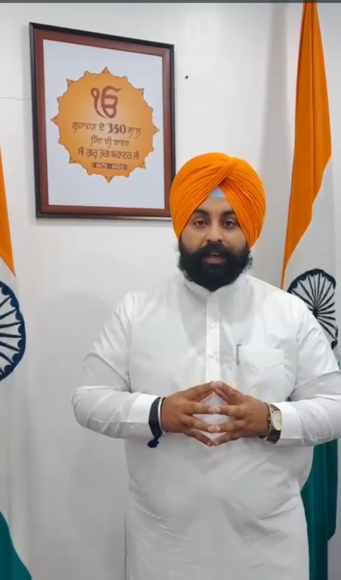 ਹਰਜੋਤ ਸਿੰਘ ਬੈਂਸ ਨੇ ਆਪਣੇ ਦਫ਼ਤਰ ਵਿੱਚ ਸ੍ਰੀ ਗੁਰੂ ਤੇਗ ਬਹਾਦਰ ਸਾਹਿਬ ਜੀ ਦੇ 350ਵੇਂ ਸ਼ਹੀਦੀ ਪੁਰਬ ਸਬੰਧੀ ਲੋਗੋ ਲਗਾਇਆ