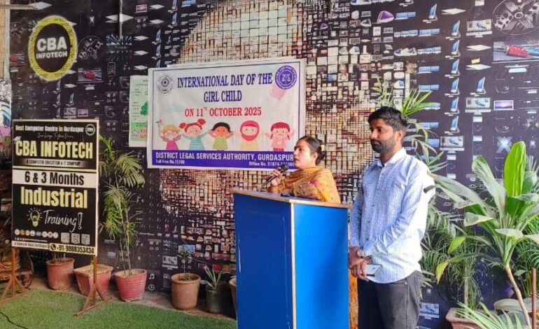 ਸੀ.ਬੀ.ਏ ਇਨਫੋਟੈਕ, ਗੁਰਦਾਸਪੁਰ ਵਿਖੇ ਇੰਟਰਨੈਸ਼ਨਲ ਡੇਅ ਆਫ਼ ਦ ਗਰਲ ਚਾਇਲਡ ਮੌਕੇ ਕਾਨੂੰਨੀ ਸੈਮੀਨਾਰ ਦਾ ਆਯੋਜਨ
