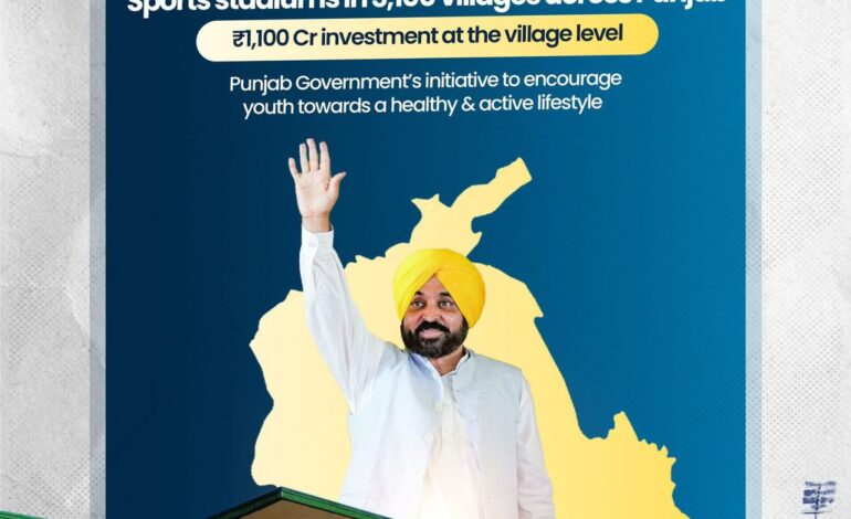 ਪੰਜਾਬ ਸਰਕਾਰ ਦਾ ‘ਹਰ ਪਿੰਡ ਖੇਡ ਮੈਦਾਨ’ ਮਿਸ਼ਨ: 3,100 ਅਤਿ-ਆਧੁਨਿਕ ਗ੍ਰਾਊਂਡਾਂ ਨਾਲ ਪਿੰਡ-ਪਿੰਡ ਵਿੱਚ ਆਏਗੀ ਖੇਡ ਕ੍ਰਾਂਤੀ