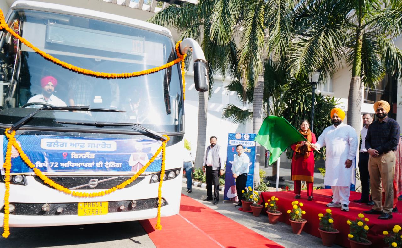 ਹਰਜੋਤ ਬੈਂਸ ਵੱਲੋਂ ਵਿਸ਼ਵ-ਪੱਧਰੀ ਅਧਿਆਪਨ ਵਿਧੀਆਂ ਬਾਰੇ ਸਿਖਲਾਈ ਲਈ 72 ਅਧਿਆਪਕਾਂ ਦੇ ਤੀਜੇ ਬੈਚ ਨੂੰ ਫਿਨਲੈਂਡ ਲਈ ਕੀਤਾ ਰਵਾਨਾ