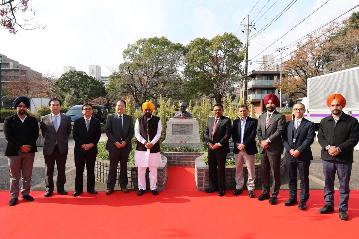 ਮੁੱਖ ਮੰਤਰੀ ਦੇ ਜਾਪਾਨ ਦੌਰੇ ਦੀ ਸ਼ੁਰੂਆਤ , ਏਡੋਗਾਵਾ ਗਾਂਧੀ ਪਾਰਕ ਵਿਖੇ ਮਹਾਤਮਾ ਗਾਂਧੀ ਨੂੰ ਸ਼ਰਧਾਂਜਲੀ ਭੇਟ