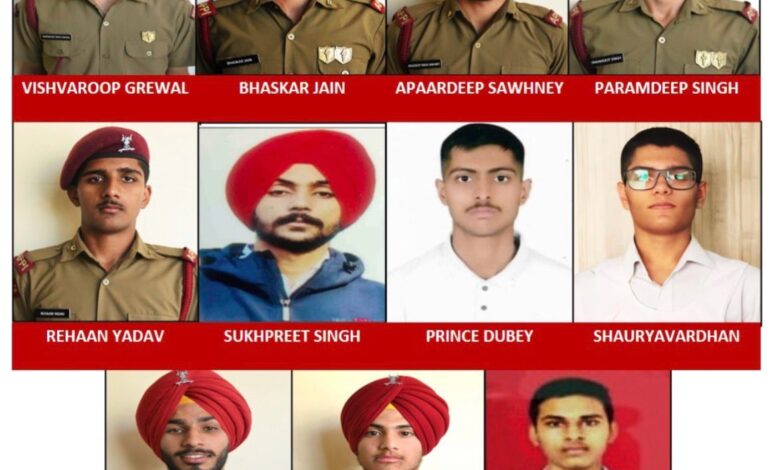 ਮਹਾਰਾਜਾ ਰਣਜੀਤ ਸਿੰਘ ਪ੍ਰੈਪਰੇਟਰੀ ਇੰਸਟੀਚਿਊਟ ਦੇ 11 ਕੈਡਿਟ ਦੀ ਐਨ.ਡੀ.ਏ. ਅਤੇ ਹੋਰ ਪ੍ਰਮੁੱਖ ਰੱਖਿਆ ਸਿਖਲਾਈ ਅਕੈਡਮੀਆਂ ਲਈ ਚੋਣ