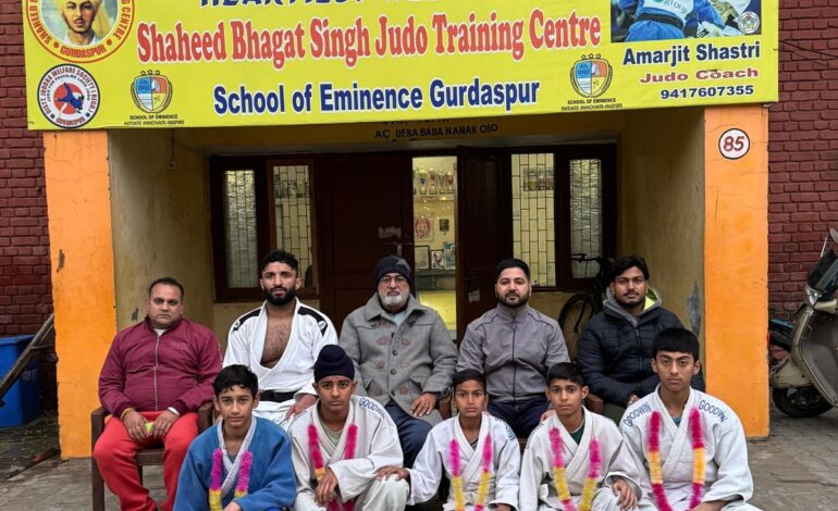 ਗੁਰਦਾਸਪੁਰ ਦੇ ਪੰਜ ਜੂਡੋ ਖਿਡਾਰੀਆਂ ਦੀ ਹੋਈ ਨੈਸ਼ਨਲ ਸਕੂਲਜ ਖੇਡਾਂ 2025-26 ਲਈ ਚੋਣ।