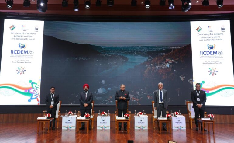 ਲੋਕਤੰਤਰ ਅਤੇ ਚੋਣ ਪ੍ਰਬੰਧਨ ‘ਤੇ ਅੰਤਰਰਾਸ਼ਟਰੀ ਸੰਮੇਲਨ -2026 ਸ਼ੁਰੂ