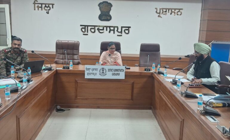 ਐੱਸ.ਡੀ.ਐਮ ਗੁਰਦਾਸਪੁਰ ਅਨੁਪ੍ਰੀਤ ਕੌਰ ਦੀ ਪ੍ਰਧਾਨਗੀ ਹੇਠ ਅਗਨੀਵੀਰ ਭਰਤੀ ਰੈਲੀ ਸਬੰਧੀ ਮੀਟਿੰਗ