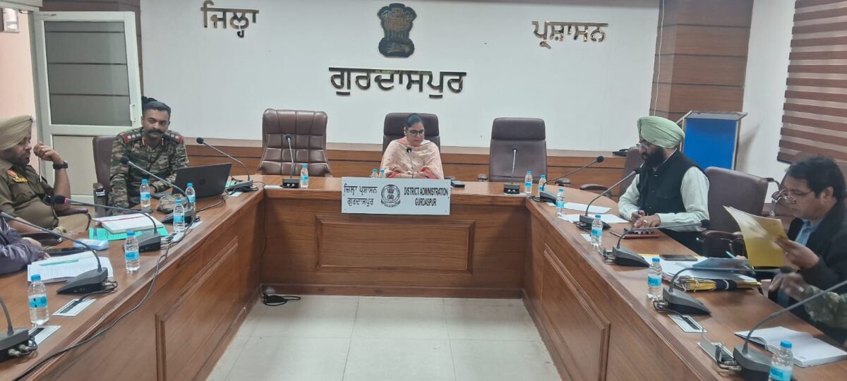 ਐੱਸ.ਡੀ.ਐਮ ਗੁਰਦਾਸਪੁਰ ਅਨੁਪ੍ਰੀਤ ਕੌਰ ਦੀ ਪ੍ਰਧਾਨਗੀ ਹੇਠ ਅਗਨੀਵੀਰ ਭਰਤੀ ਰੈਲੀ ਸਬੰਧੀ ਮੀਟਿੰਗ