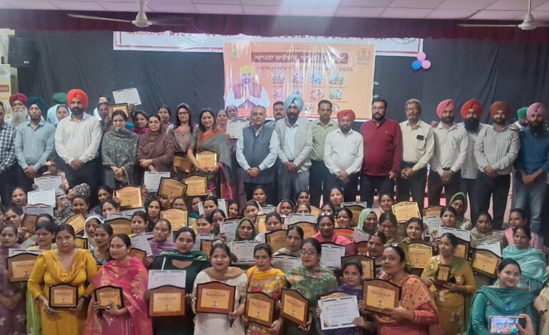 ਰਮਨ ਬਹਿਲ ਵੱਲੋਂ ‘ਆਪਣਾ ਕਾਰੋਬਾਰ, ਆਪਣੀ ਪਹਿਚਾਣ’ ਮੁਹਿੰਮ ਤਹਿਤ ਮਹਿਲਾ ਉੱਦਮੀਆਂ ਦਾ ਸਨਮਾਨ