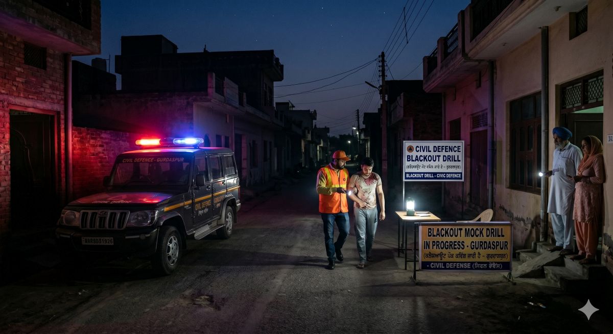 ਕੱਲ੍ਹ ਰਾਤ 8 ਵਜੇ ਗੁਰਦਾਸਪੁਰ ਵਿੱਚ ਸਿਵਲ ਡਿਫੈਂਸ ਬਲੈਕਆਊਟ ਮੌਕ ਡਰਿੱਲ, ਪਾਵਰ ਸਪਲਾਈ ਰਹੇਗੀ ਬੰਦ — ਘਬਰਾਉਣ ਦੀ ਲੋੜ ਨਹੀਂ: ਪ੍ਰਸ਼ਾਸਨ