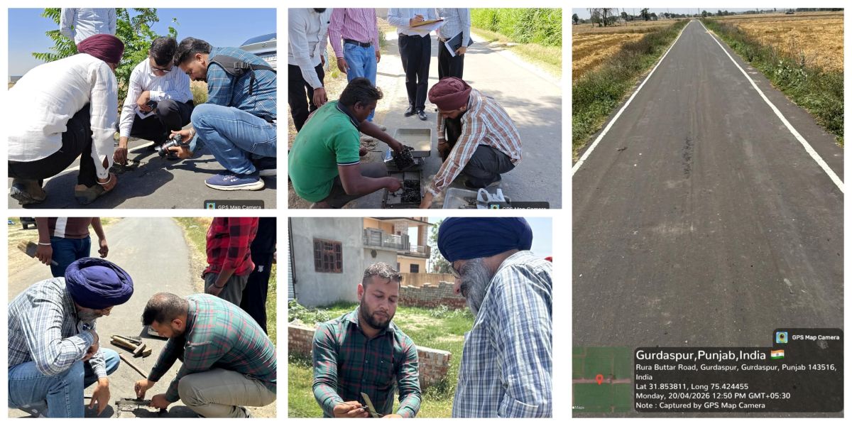 ਗੁਰਦਾਸਪੁਰ: ਵਿਕਾਸ ਕਾਰਜਾਂ ‘ਚ ਕੁਤਾਹੀ ਬਰਦਾਸ਼ਤ ਨਹੀਂ, CM ਫਲਾਇੰਗ ਸਕੁਐਡ ਨੇ ਨਵੀਆਂ ਬਣੀਆਂ ਸੜਕਾਂ ਦੀ ਗੁਣਵੱਤਾ ਪਰਖਣ ਲਈ ਮਾਰੀ ਰੇਡ