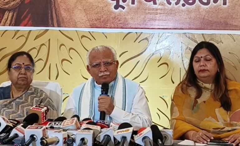 ਜਲੰਧਰ ਵਿੱਚ ਗਰਜੇ ਮਨੋਹਰ ਲਾਲ ਖੱਟਰ: ਮਹਿਲਾ ਰਾਖਵਾਂਕਰਨ ਦਾ ਵਿਰੋਧ ‘ਅਨਿਆਂ’, ਕਾਂਗਰਸ ਨੂੰ ਚੋਣਾਂ ਵਿੱਚ ਮਿਲੇਗਾ ਜਵਾਬ