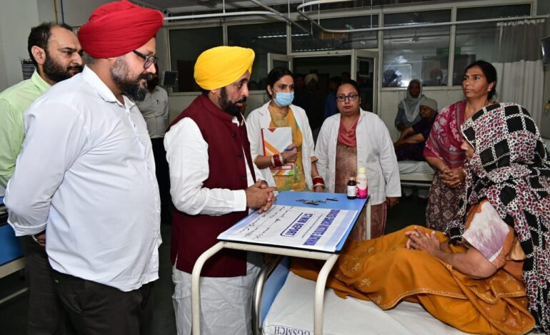 ਮੁੱਖ ਮੰਤਰੀ ਭਗਵੰਤ ਸਿੰਘ ਮਾਨ ਵੱਲੋਂ ਬਠਿੰਡਾ ਦੇ ਐਡਵਾਂਸਡ ਕੈਂਸਰ ਇੰਸਟੀਚਿਊਟ ਦਾ ਅਚਨਚੇਤ ਦੌਰਾ, ਸਹੂਲਤਾਂ ਅਤੇ ਮਰੀਜ਼ਾਂ ਦੀ ਦੇਖਭਾਲ ਦਾ ਜਾਇਜ਼ਾ ਲਿਆ