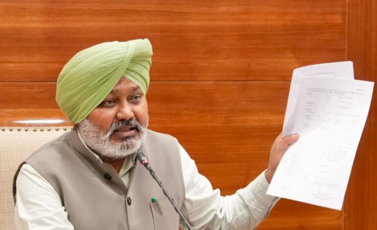 ਪੰਜਾਬ ਦਾ ਆਬਕਾਰੀ ਮਾਲੀਆ ਟੀਚਿਆਂ ਨੂੰ ਪਾਰ ਕਰਦਾ ਹੋਇਆ 11,782 ਕਰੋੜ ਰੁਪਏ ‘ਤੇ ਪੁੱਜਾ; ਚਾਰ ਸਾਲਾਂ ਵਿੱਚ ਉਗਰਾਹੀ ਲਗਭਗ ਦੁੱਗਣੀ ਹੋਈ: ਹਰਪਾਲ ਸਿੰਘ ਚੀਮਾ