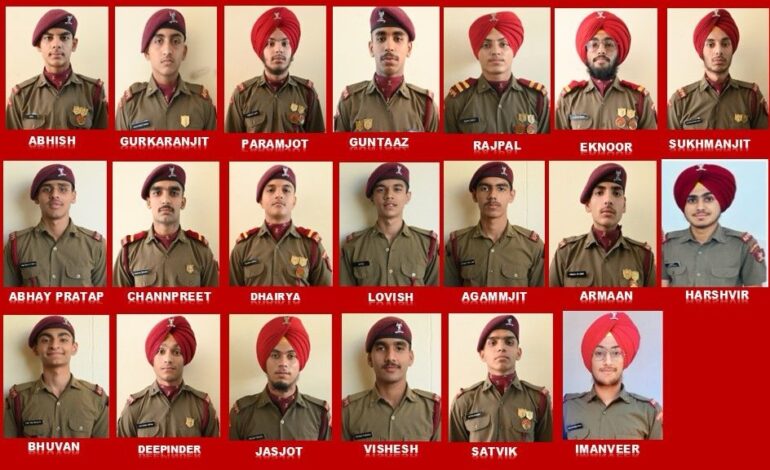 ਮਹਾਰਾਜਾ ਰਣਜੀਤ ਸਿੰਘ ਆਰਮਡ ਫੋਰਸਿਜ਼ ਪ੍ਰੈਪਰੇਟਰੀ ਇੰਸਟੀਚਿਊਟ ਦੇ 20ਕੈਡਿਟ ਐਨ.ਡੀ.ਏ. ਮੈਰਿਟ ਸੂਚੀ ਵਿੱਚ ਸ਼ਾਮਲ