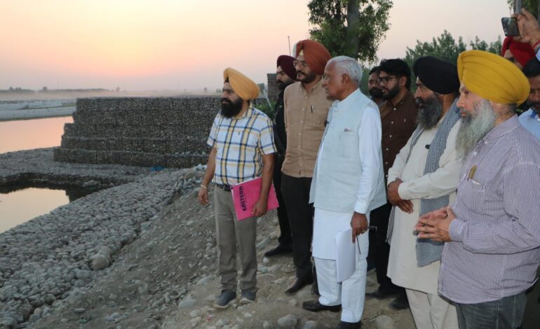 ਬਰਿੰਦਰ ਕੁਮਾਰ ਗੋਇਲ ਵੱਲੋਂ ਗਿੱਦੜਪਿੰਡੀ, ਮੰਡਾਲਾ ਛੰਨਾ ਵਿਖੇ ਸਤਲੁਜ ਦਰਿਆ ਦੇ ਕੰਢੇ ਚਲ ਰਹੇ ਹੜ੍ਹ ਸੁਰੱਖਿਆ ਕਾਰਜਾਂ ਦਾ ਜਾਇਜ਼ਾ