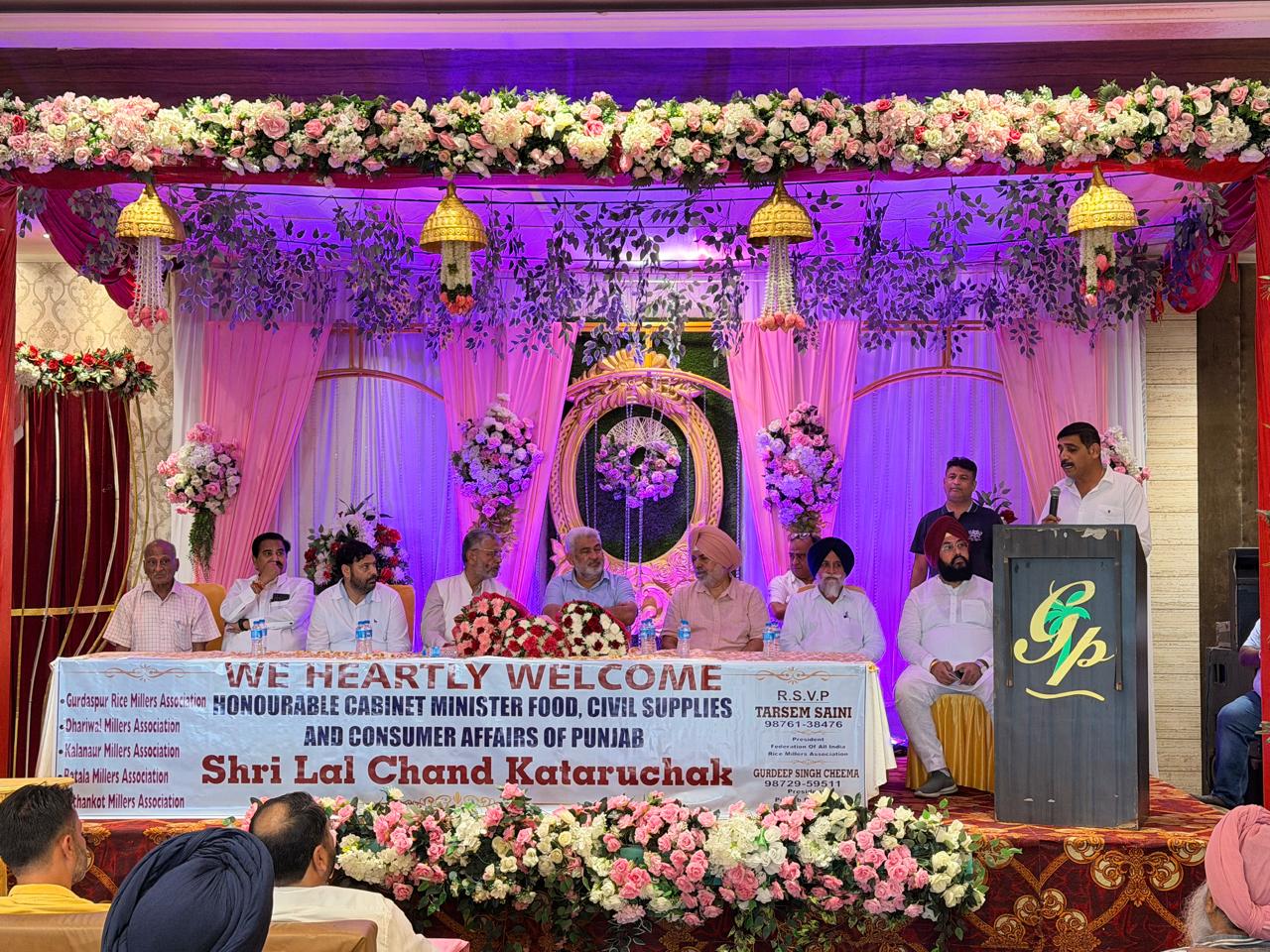 ਰਾਈਸ ਮਿਲਰਜ਼ ਦੀਆਂ ਮੰਗਂ ਪਹਿਲ ਦੇ ਆਧਾਰ ‘ਤੇ ਹੱਲ ਕੀਤੀਆਂ ਜਾਣਗੀਆਂ-ਕੈਬਨਿਟ ਮੰਤਰੀ, ਲਾਲ ਚੰਦ ਕਟਾਰੂਚੱਕ
