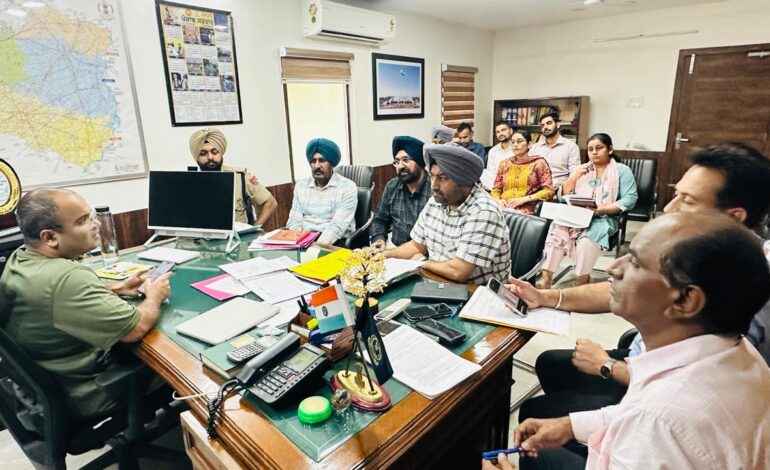 ਵਿਧਾਨ ਸਭਾ ਚੋਣਾਂ 2027 ਦੇ ਮੱਦੇਨਜ਼ਰ ਵਲਨਰਏਬਲਿਟੀ ਮੈਪਿੰਗ ਅਤੇ ਕਿਰਟੀਕਲ ਪੋਲਿੰਗ ਸਟੇਸ਼ਨ ਦੀ ਪਹਿਚਾਣ ਸਬੰਧੀ ਮੀਟਿੰਗ